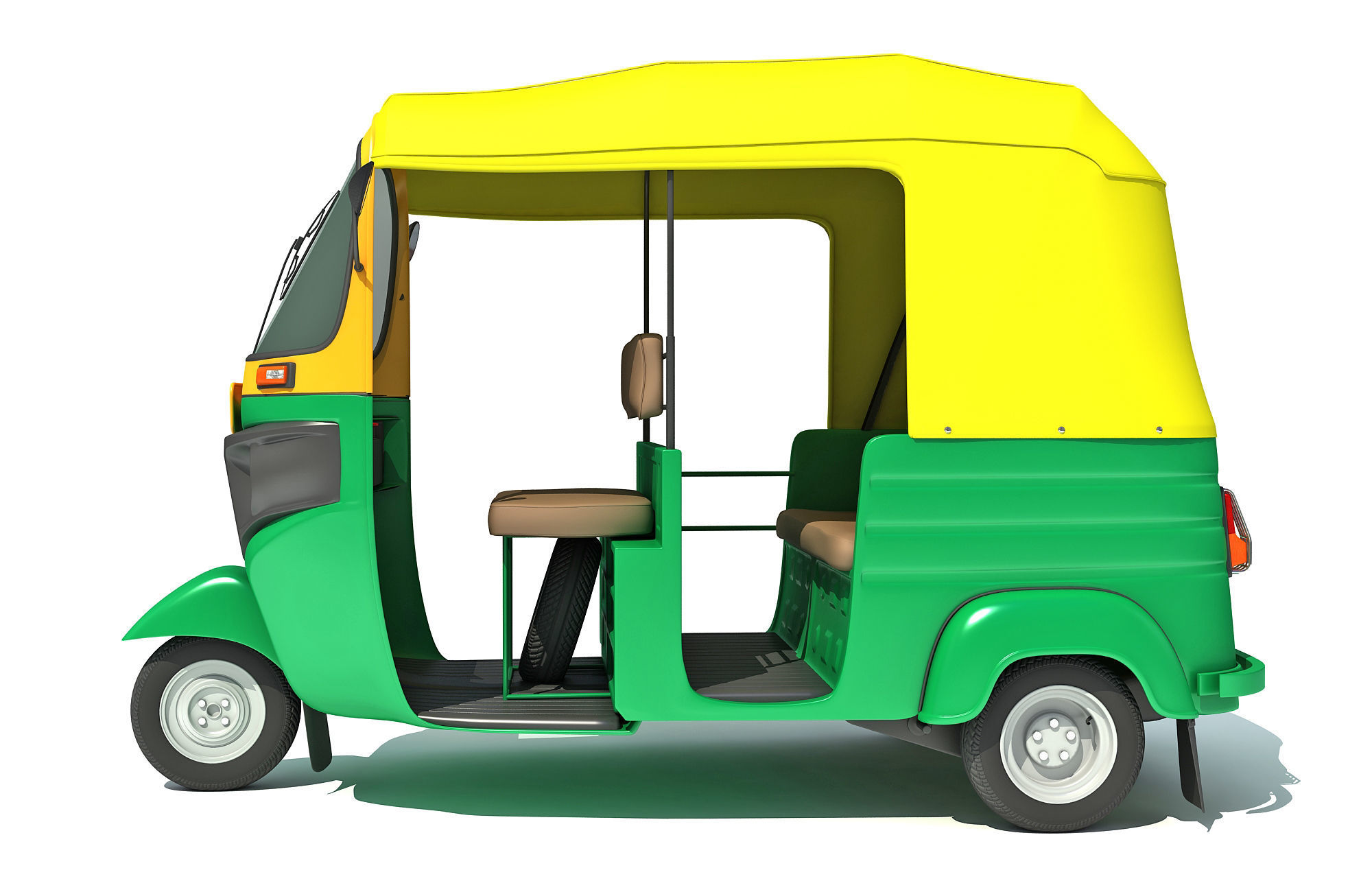 Auto Rickshaw Bajaj TukTuk 3D model_8