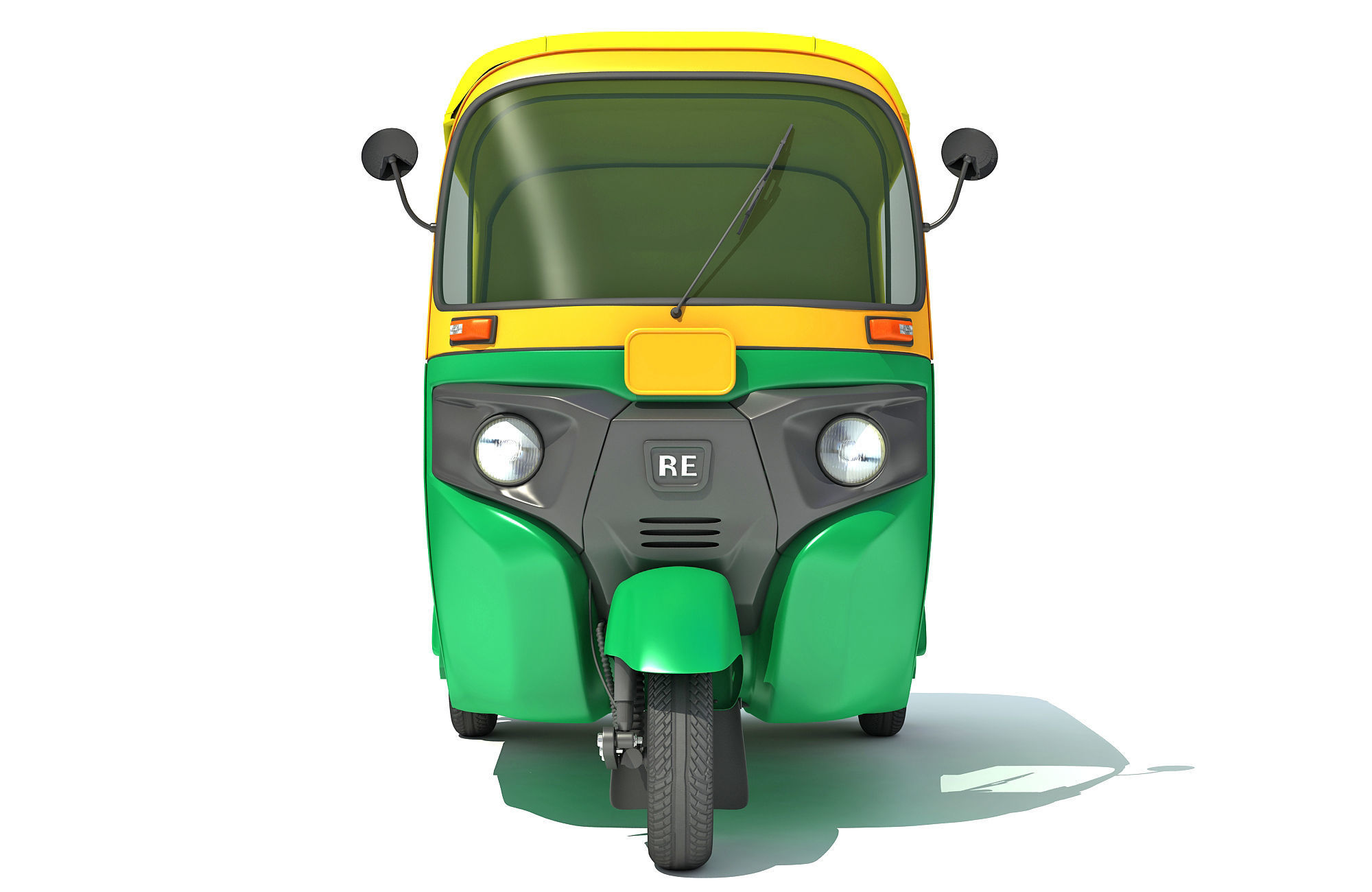 Auto Rickshaw Bajaj TukTuk 3D model_4