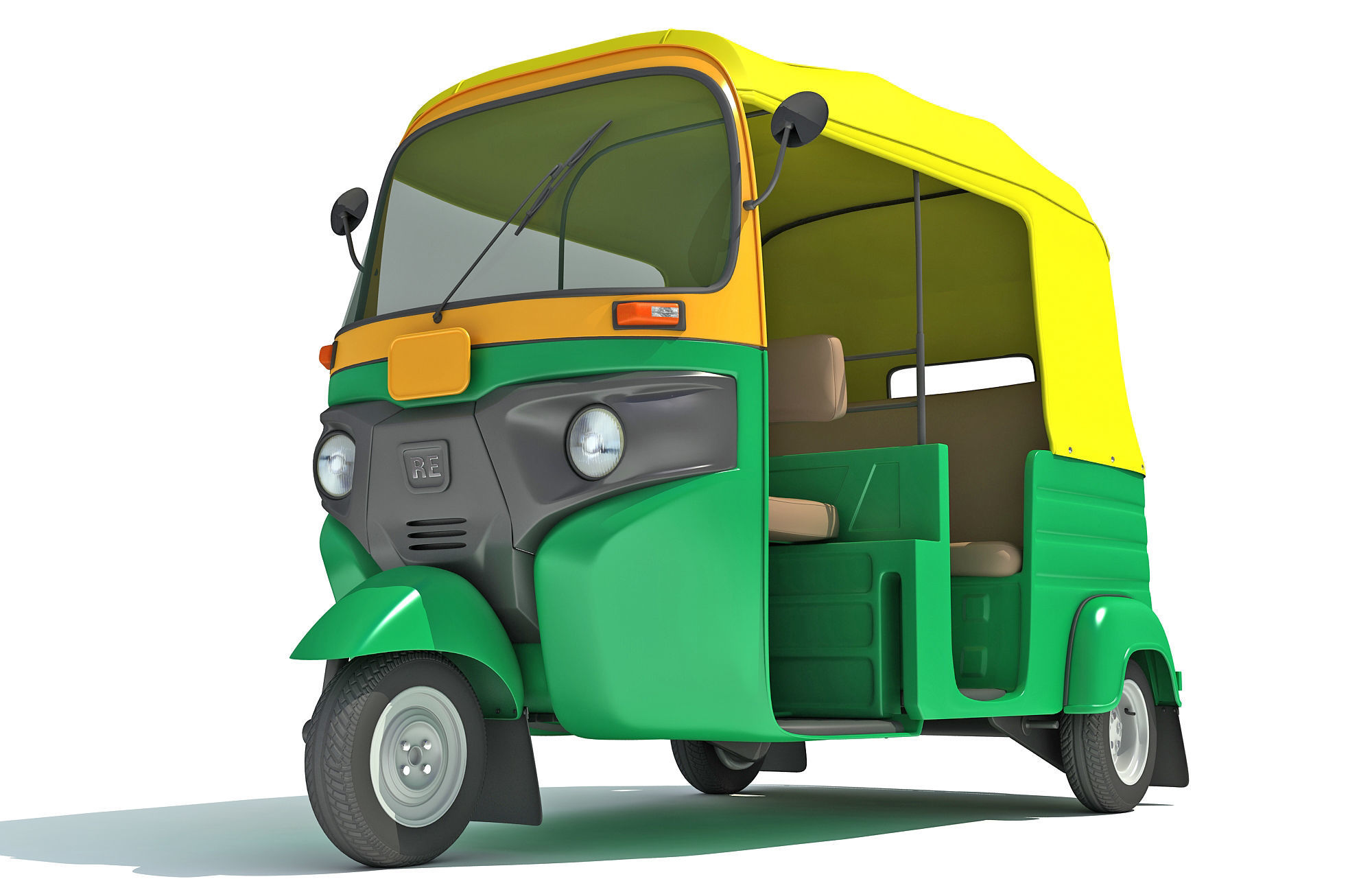 Auto Rickshaw Bajaj TukTuk 3D model_5