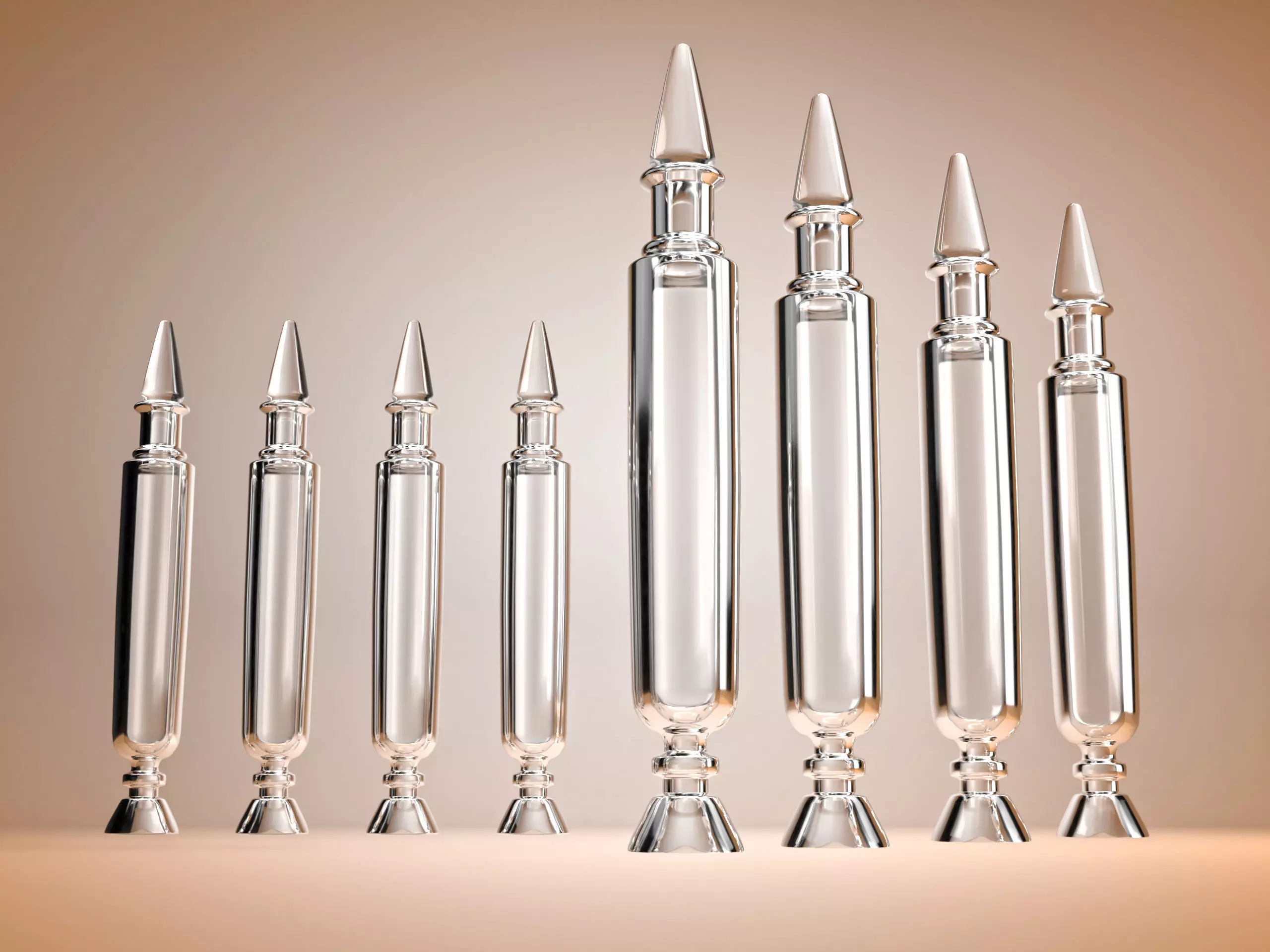 Ampule glass bottle 3D model_0