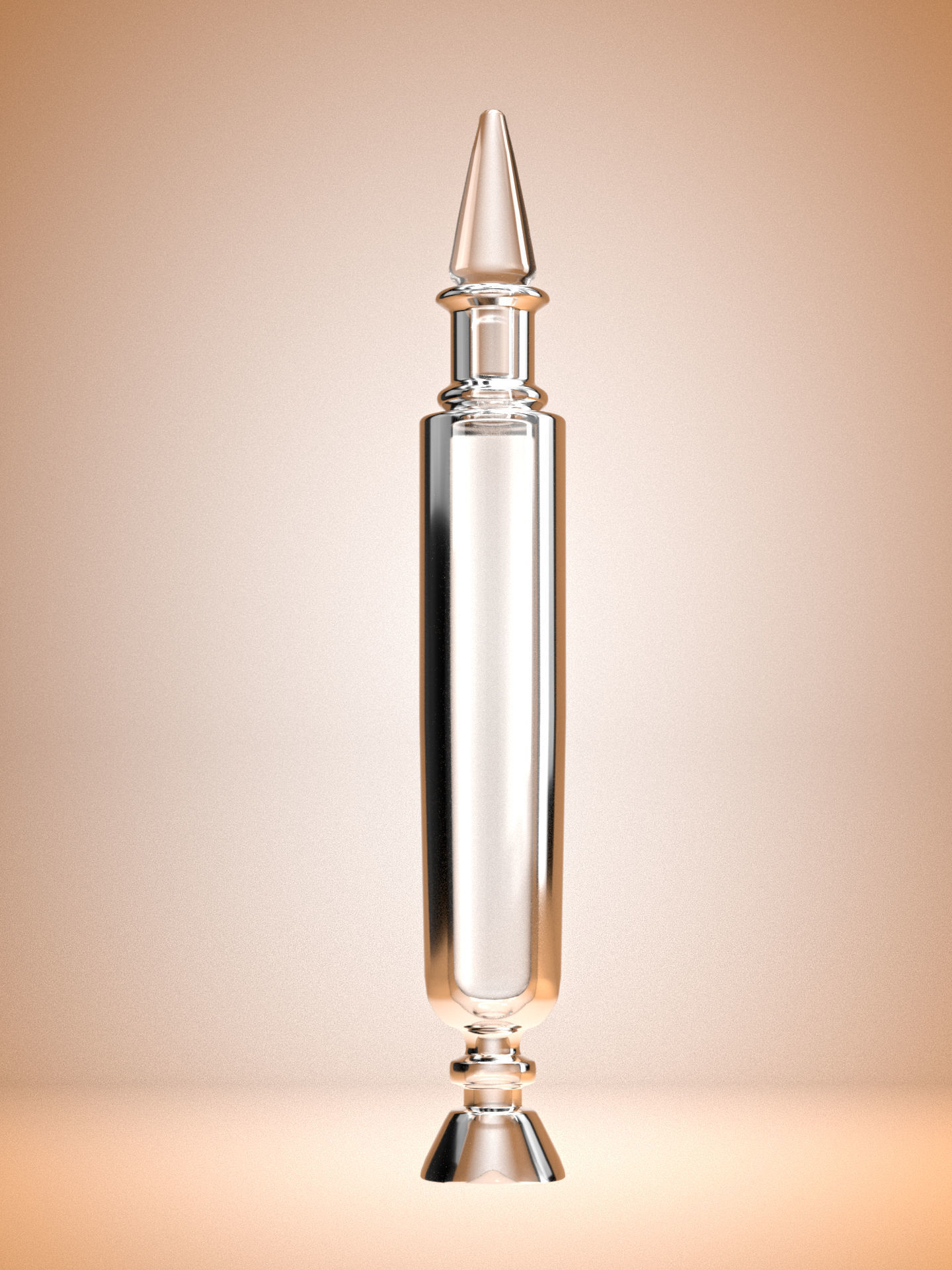 Ampule glass bottle 3D model_1