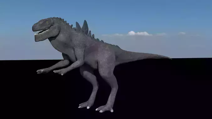 Zilla dinosaur Low-poly 3D model