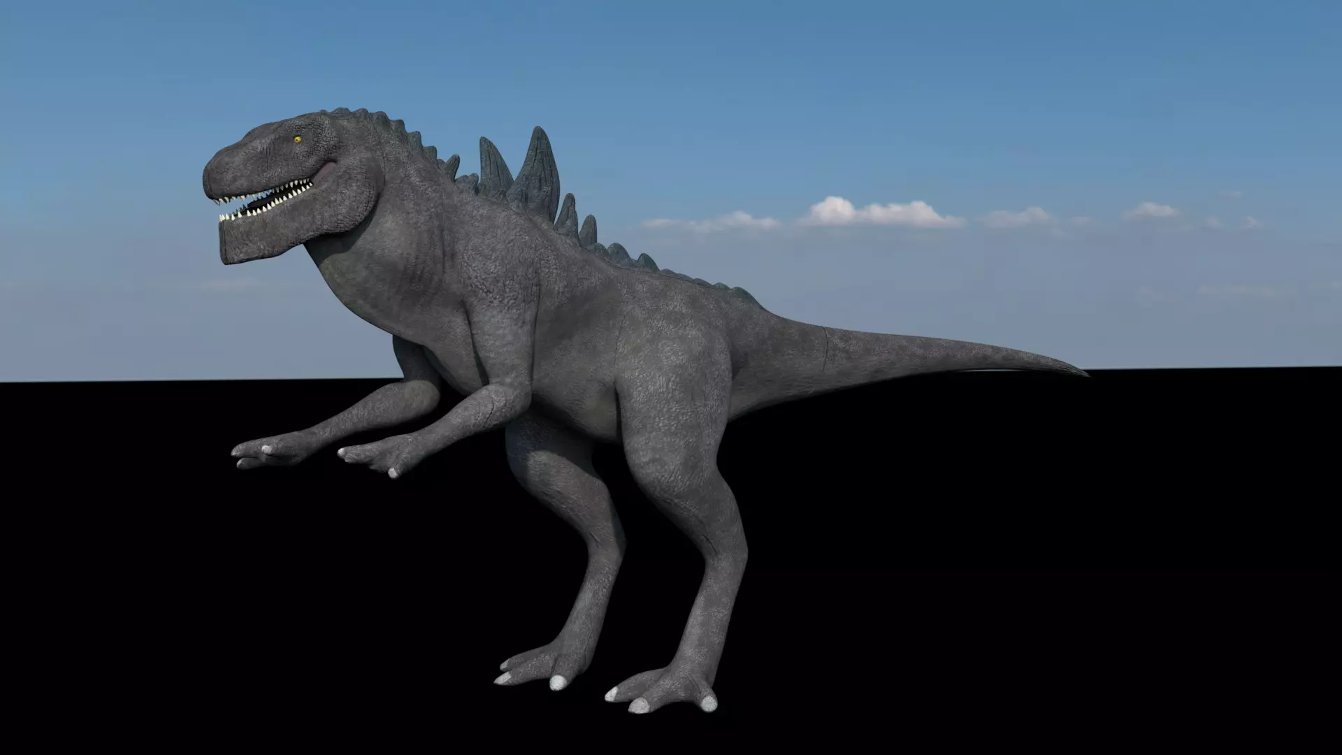 Zilla dinosaur Low-poly 3D model_0