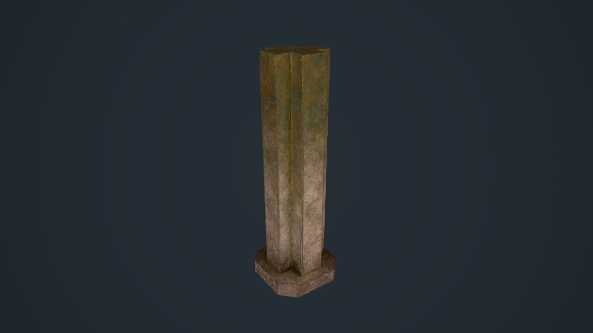 Ancient Pillars Low-poly 3D model_2