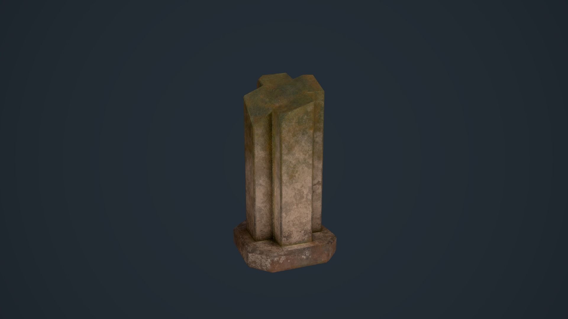 Ancient Pillars Low-poly 3D model_8