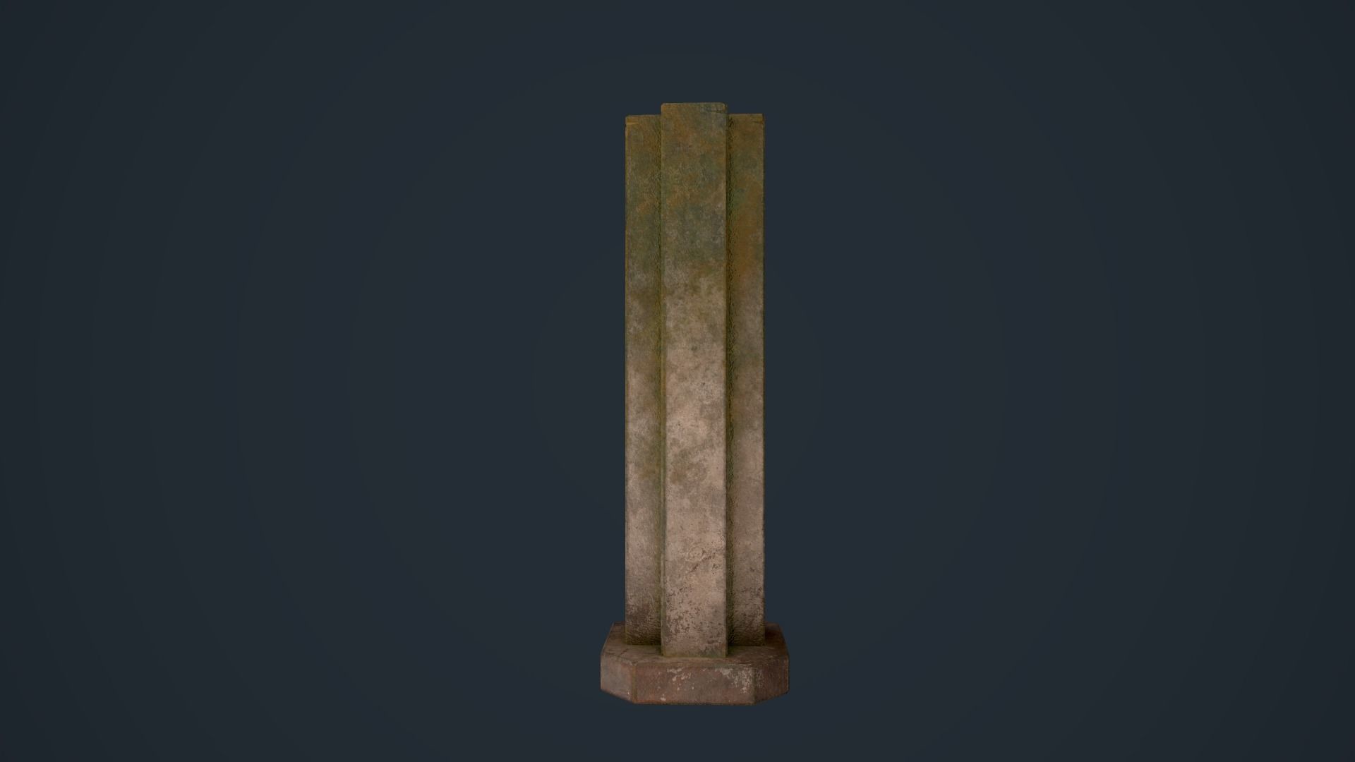 Ancient Pillars Low-poly 3D model_3