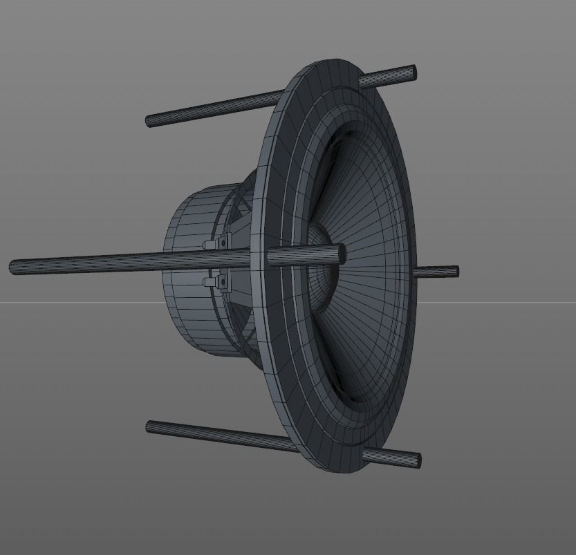 Audio Speaker Bass  3D model_7