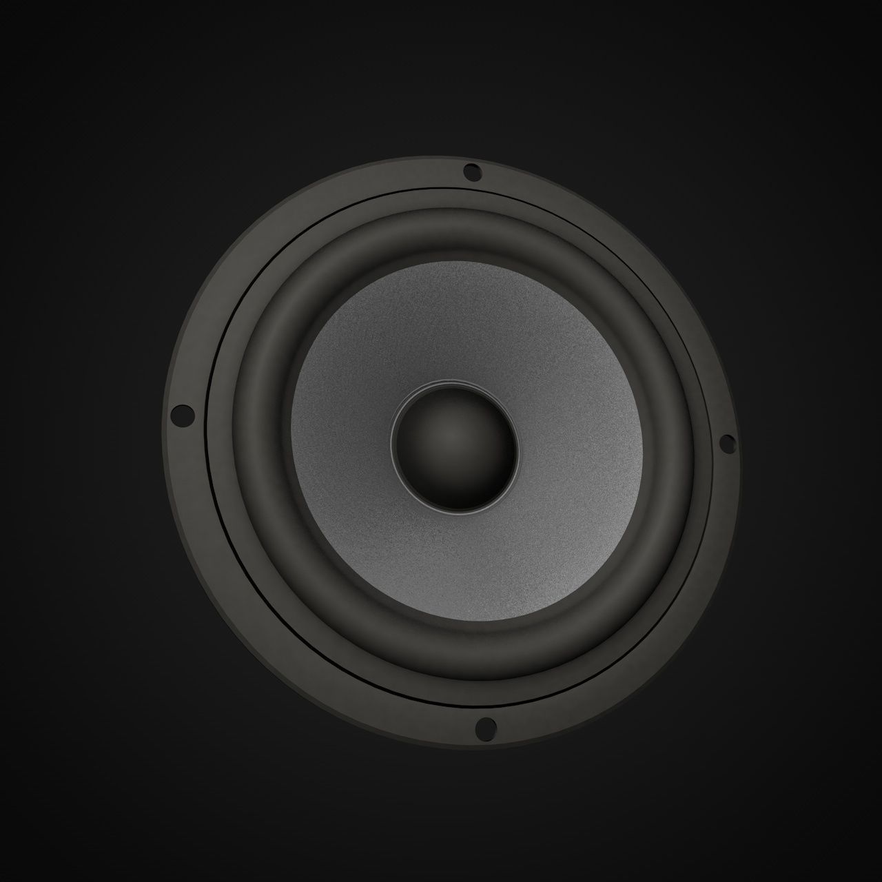Audio Speaker Bass  3D model_4