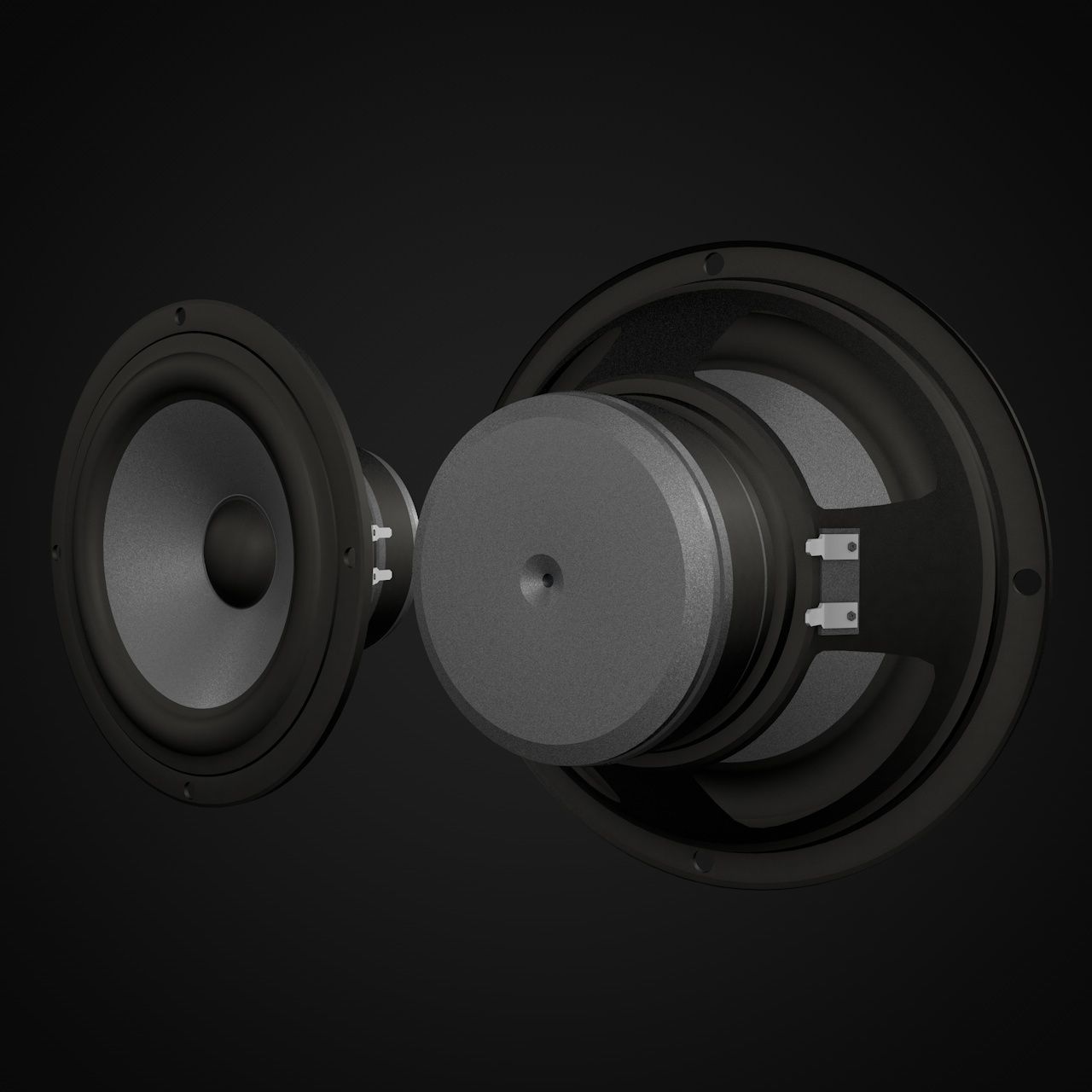Audio Speaker Bass  3D model_3
