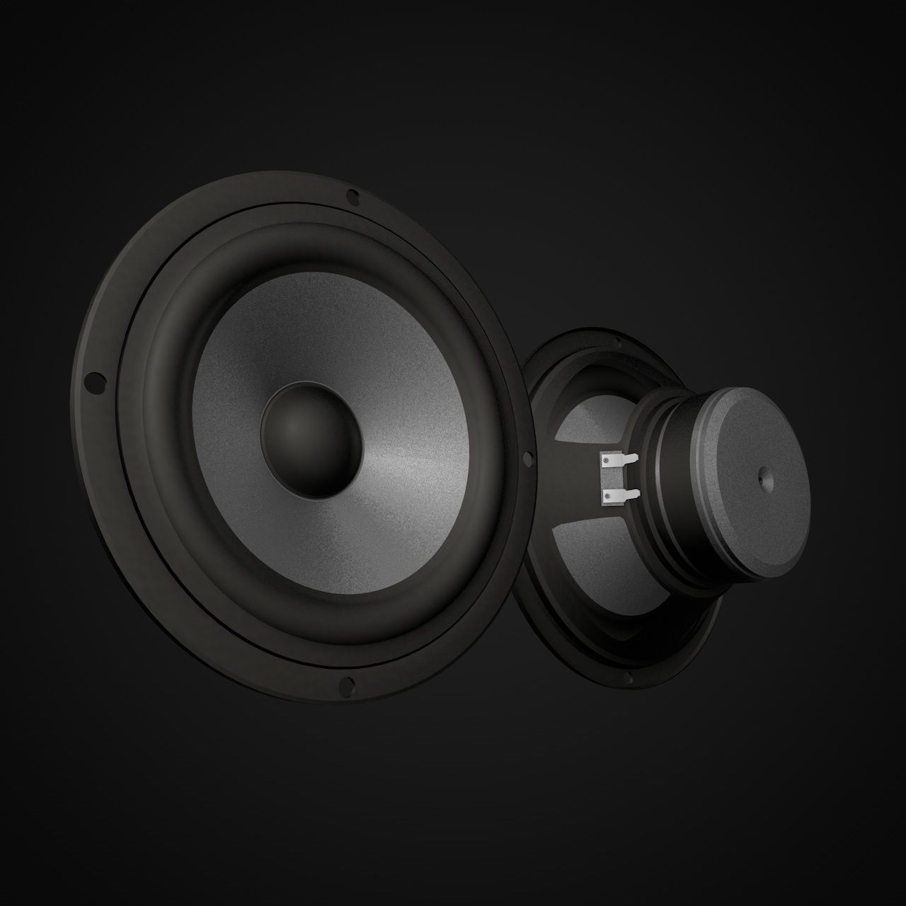 Audio Speaker Bass  3D model_2