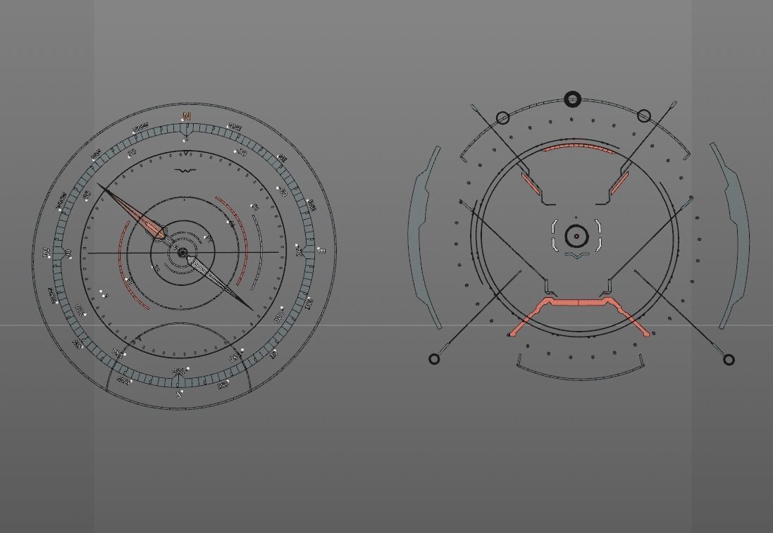 Sci-Fi Hud Elements dashboard 3D model_9
