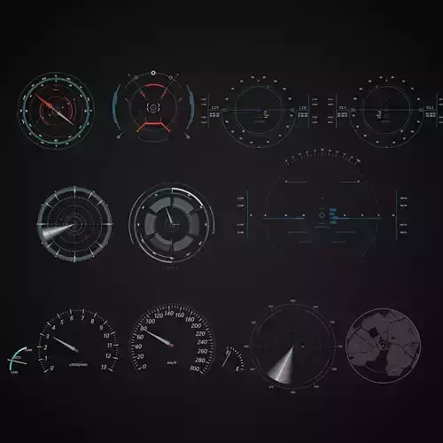 Sci-Fi Hud Elements dashboard