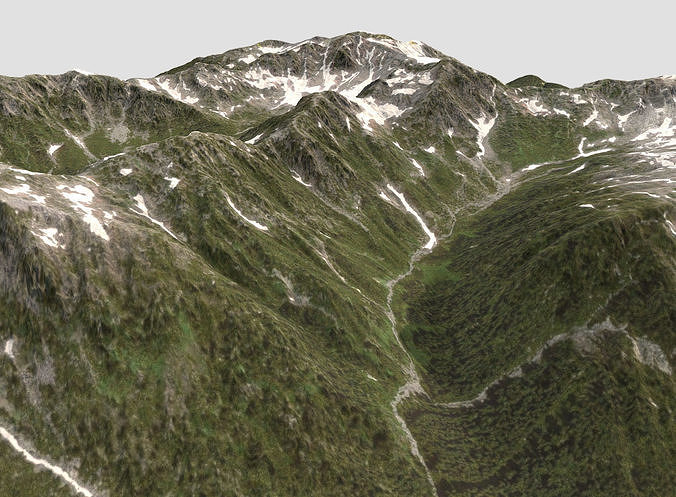 Mt Meany - Terrain Landscape Low-poly 3D model