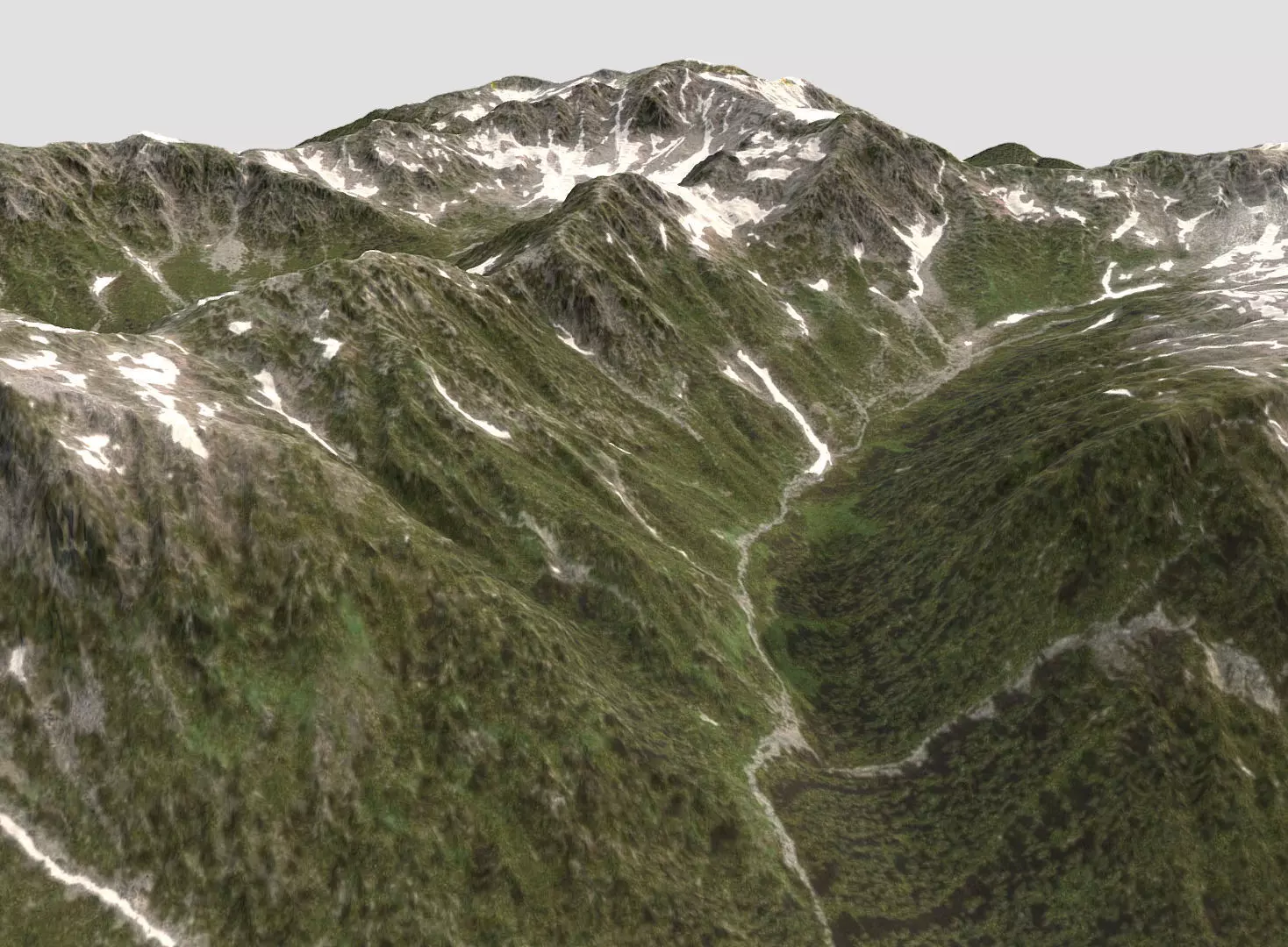 Mt Meany - Terrain Landscape Low-poly 3D model_0