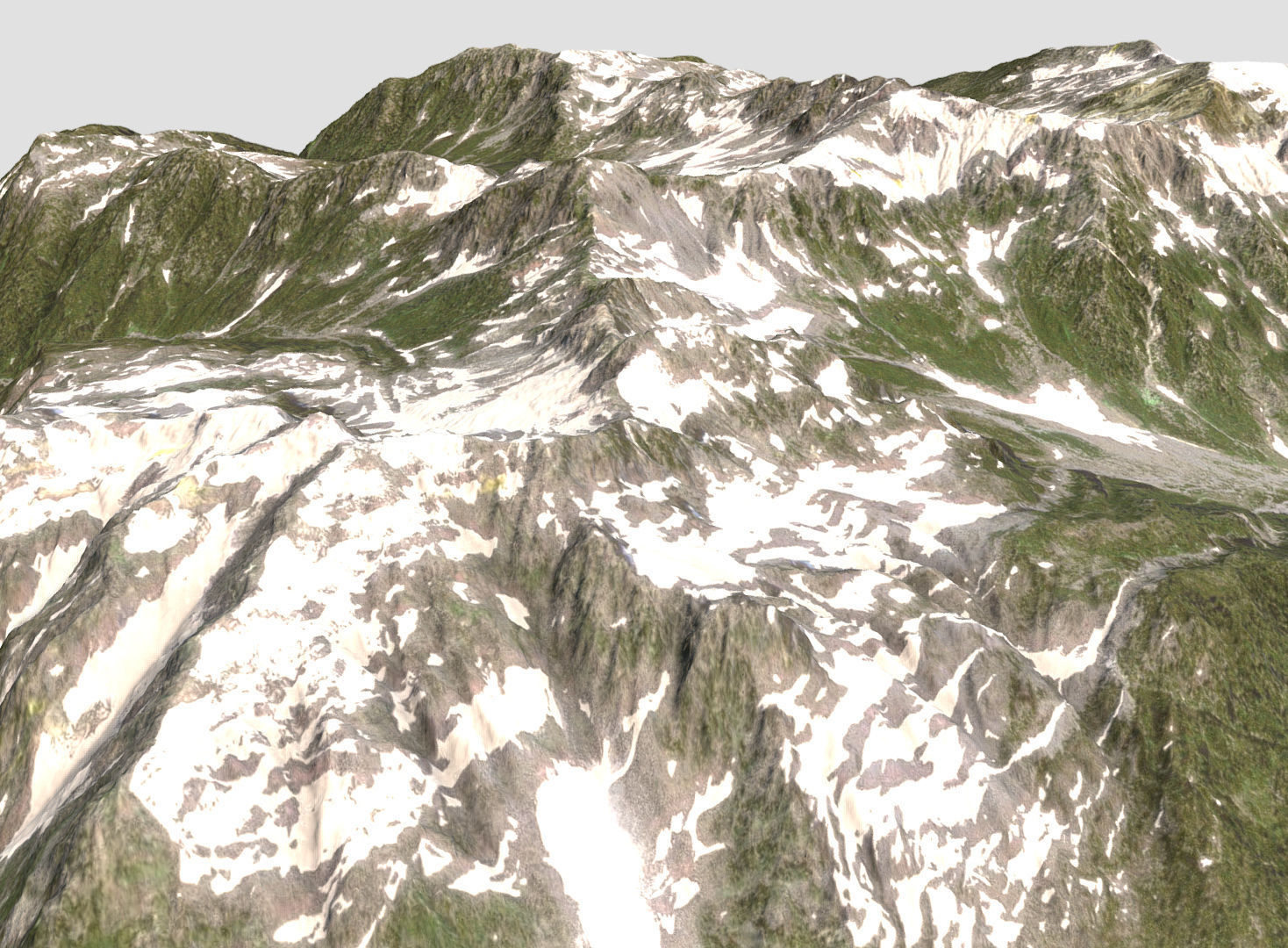 Mt Meany - Terrain Landscape Low-poly 3D model_2