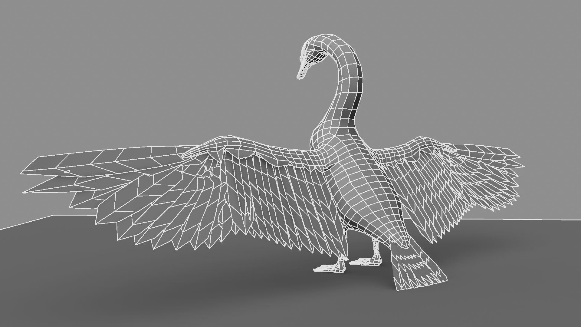 White Swan 3D model_24