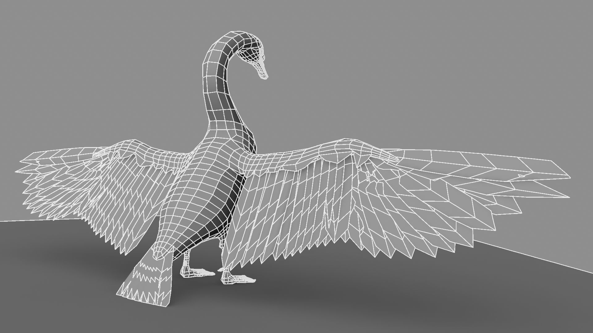 White Swan 3D model_23