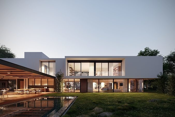 Casa GP Exterior Scene  3D model 6