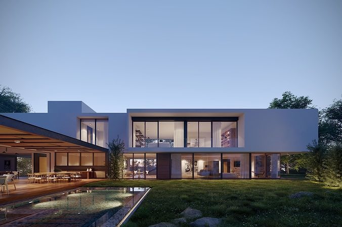 Casa GP Exterior Scene  3D model 5