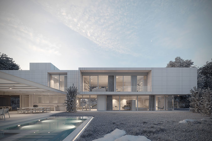 Casa GP Exterior Scene  3D model 7