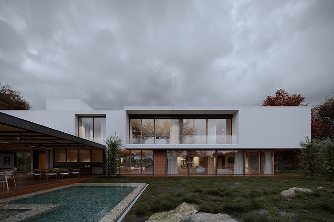 Casa GP Exterior Scene  3D model 4