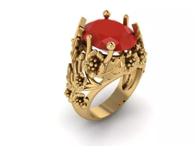 FLOWERING RINGS 3D print model