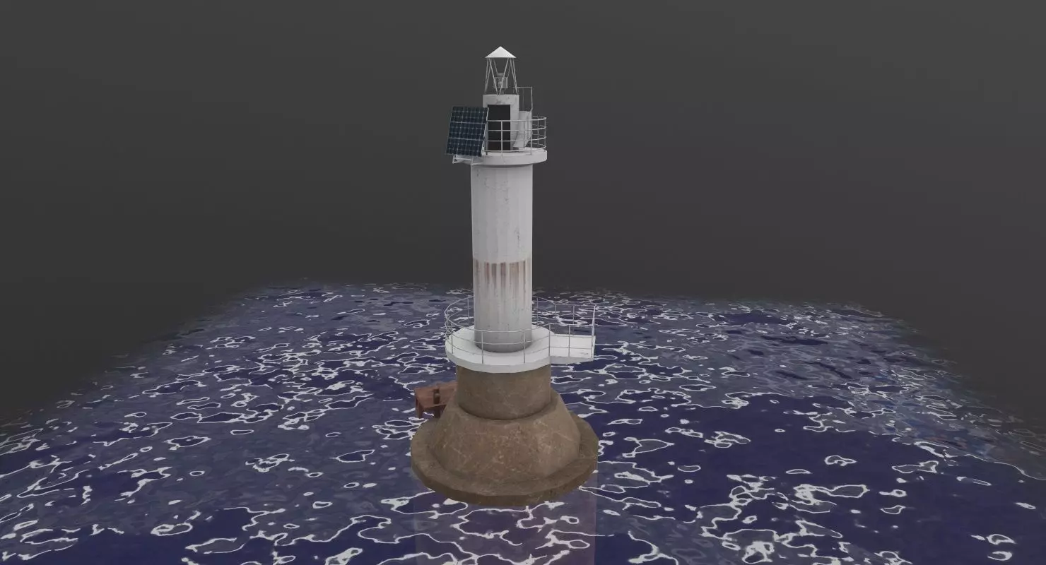 Light House Sudzhukskiy Low-poly 3D model_0
