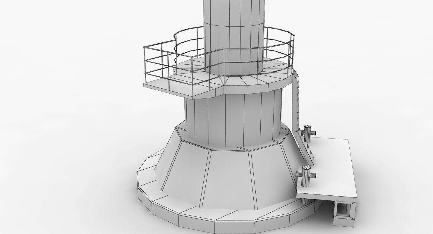 Light House Sudzhukskiy Low-poly 3D model_11