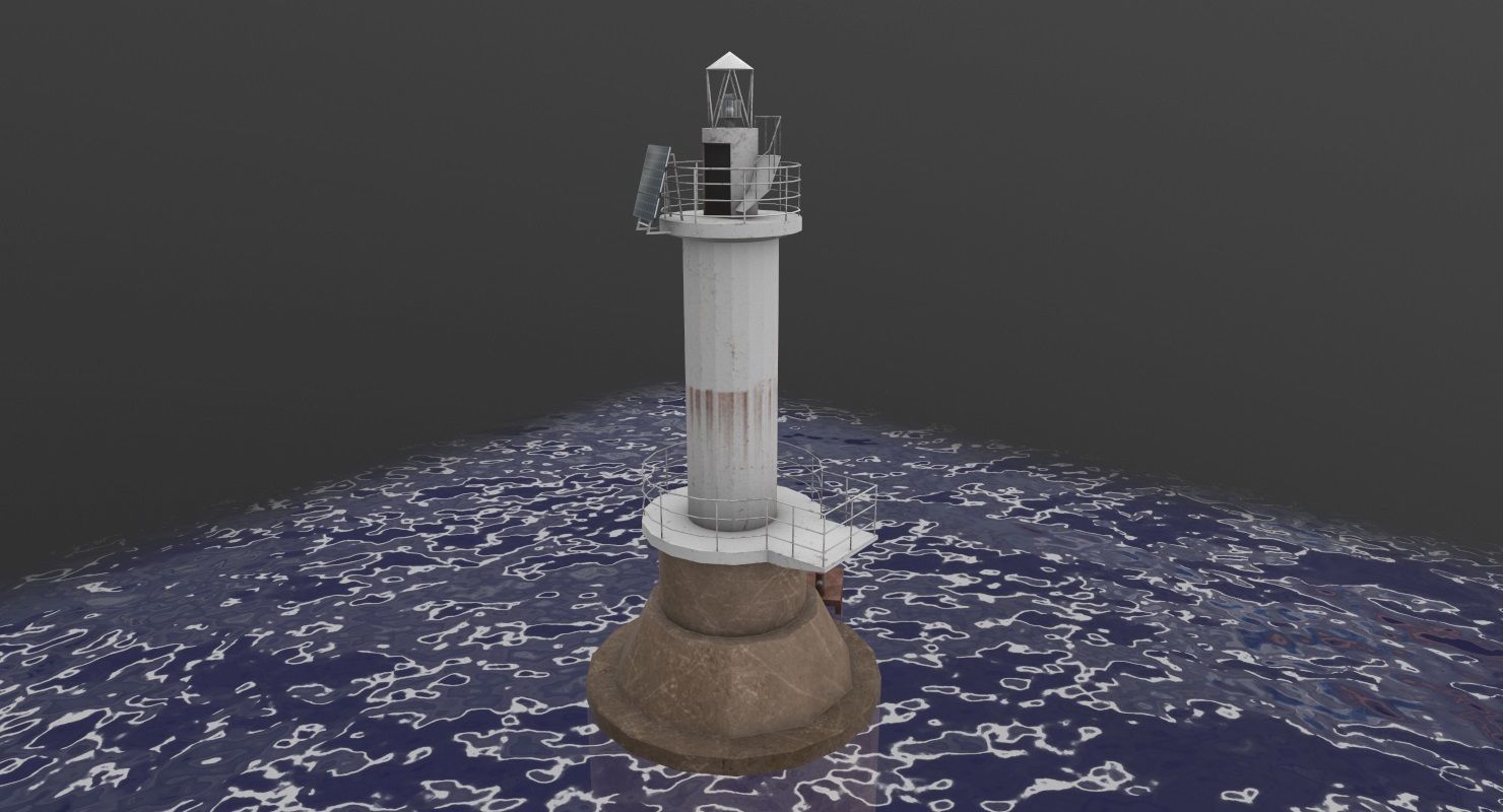 Light House Sudzhukskiy Low-poly 3D model_8