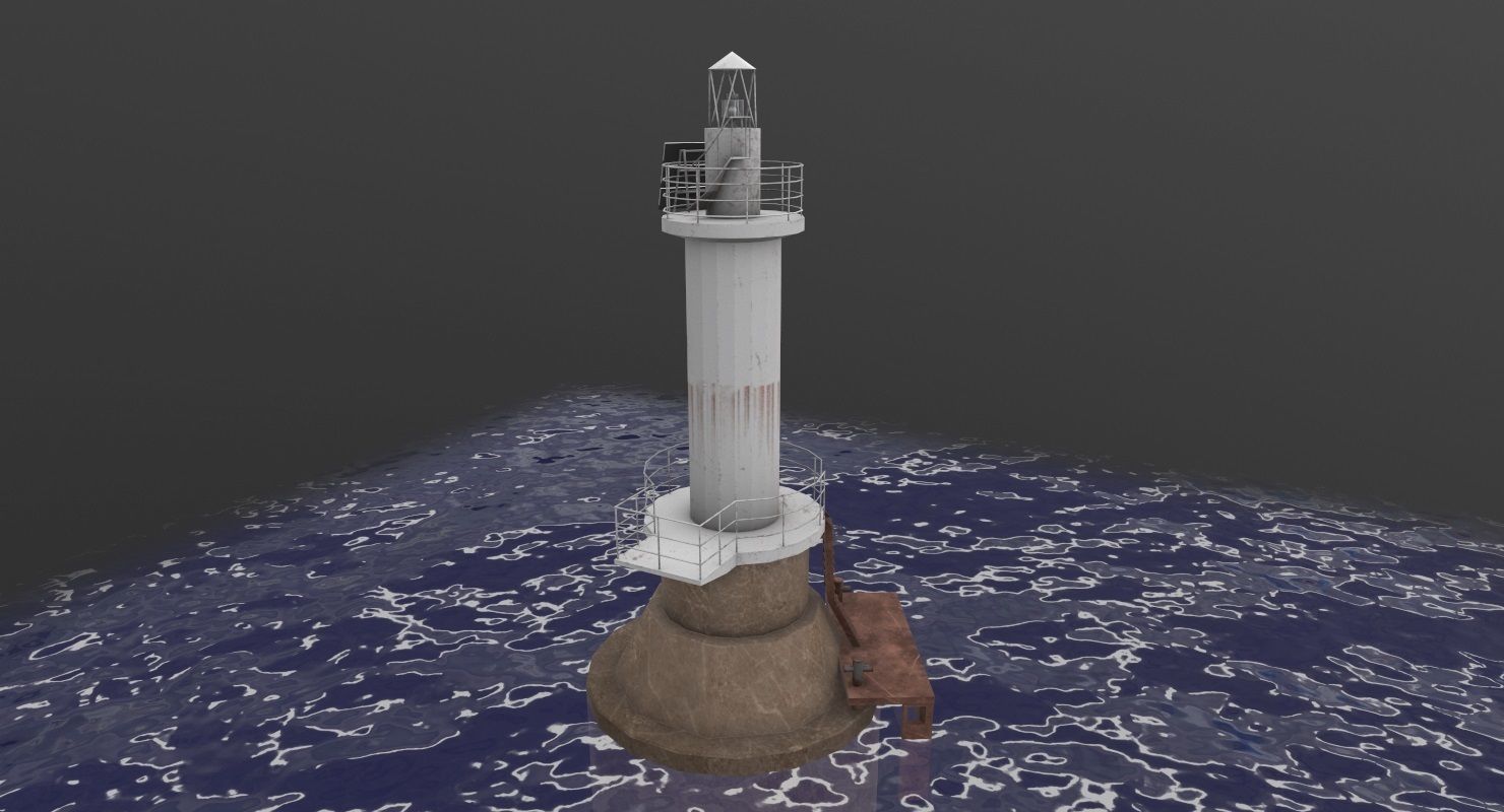 Light House Sudzhukskiy Low-poly 3D model_7