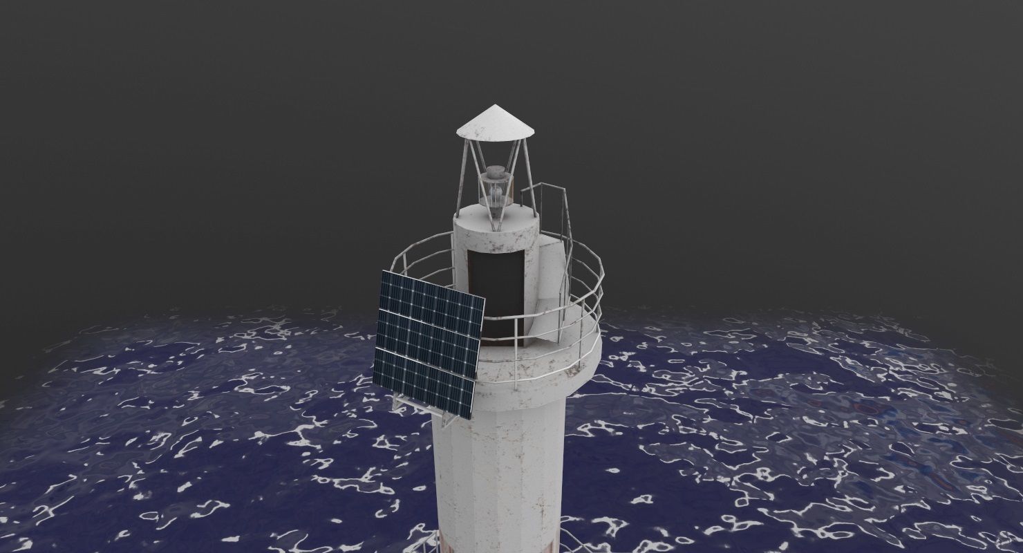 Light House Sudzhukskiy Low-poly 3D model_1