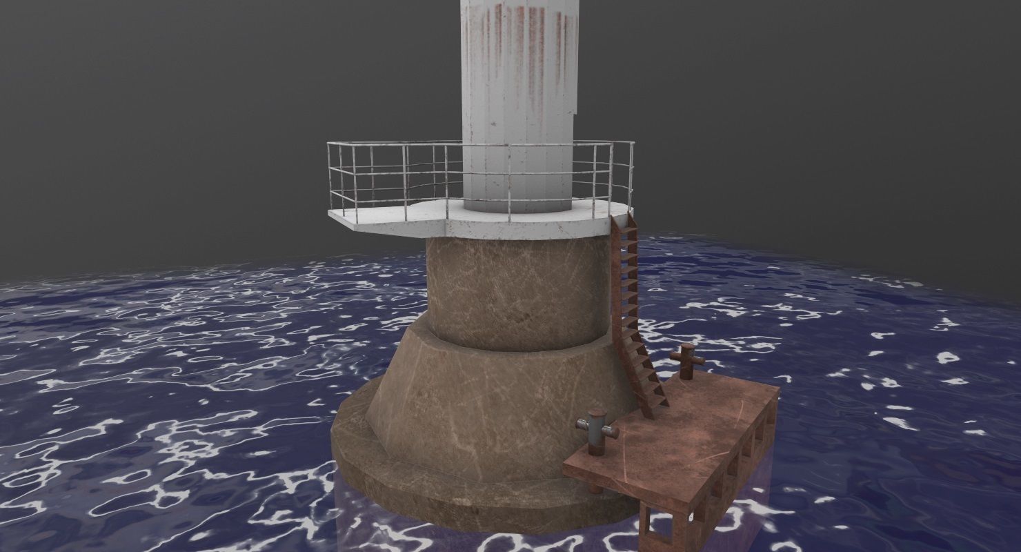 Light House Sudzhukskiy Low-poly 3D model_2
