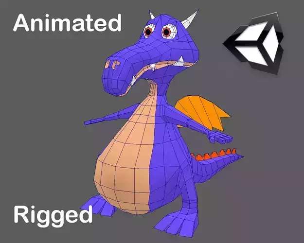 Funny Cartoon Character Dragon