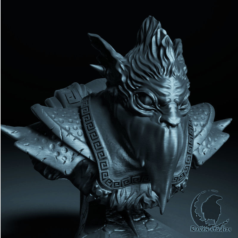 BOUNTY HUNTER BUST DOTA 2 3D print model_4