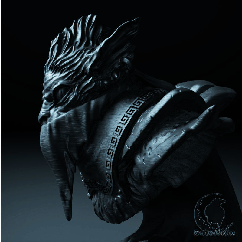 BOUNTY HUNTER BUST DOTA 2 3D print model_2