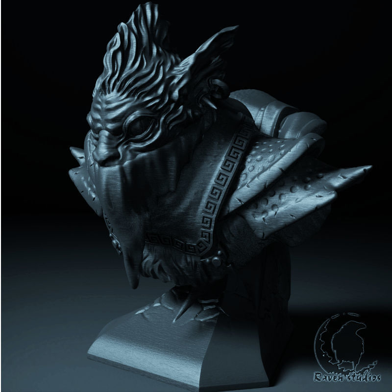 BOUNTY HUNTER BUST DOTA 2 3D print model_1