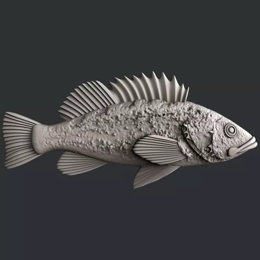 3d STL models for CNC router Rockfish 3D model_0