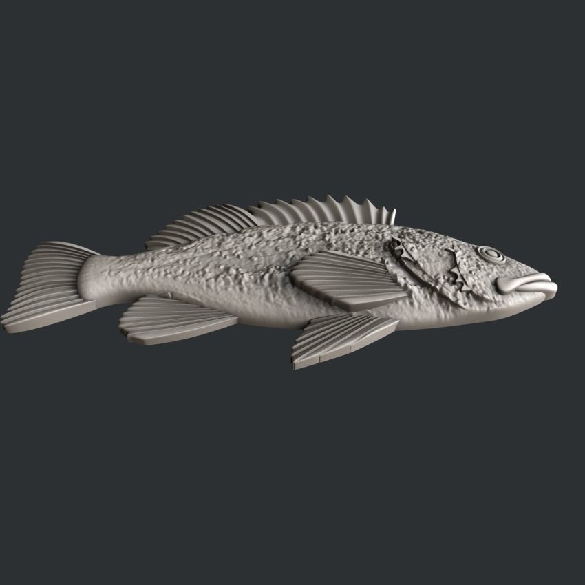 3d STL models for CNC router Rockfish 3D model_3