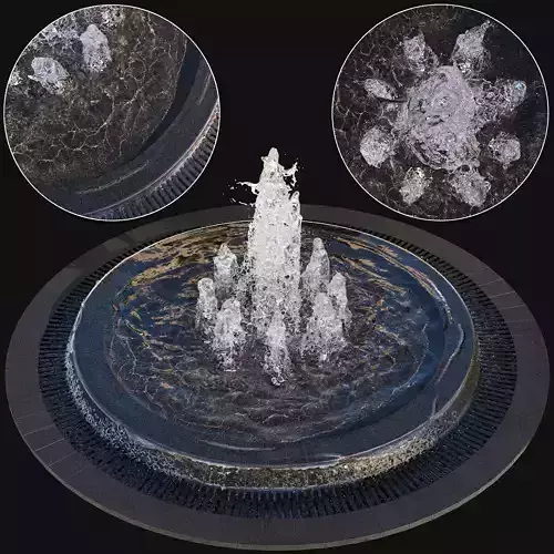  Large Water Fountains  3D model