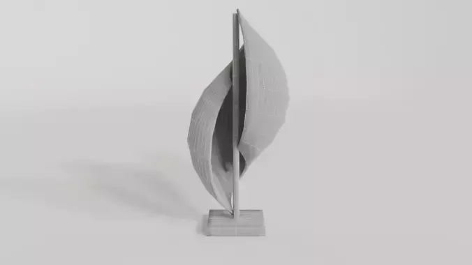 Interior decoration shell art sculpture Low-poly 3D model
