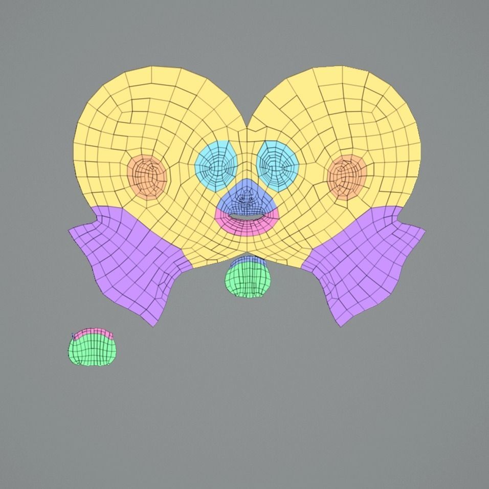 Cute cartoon girl 3D model_8