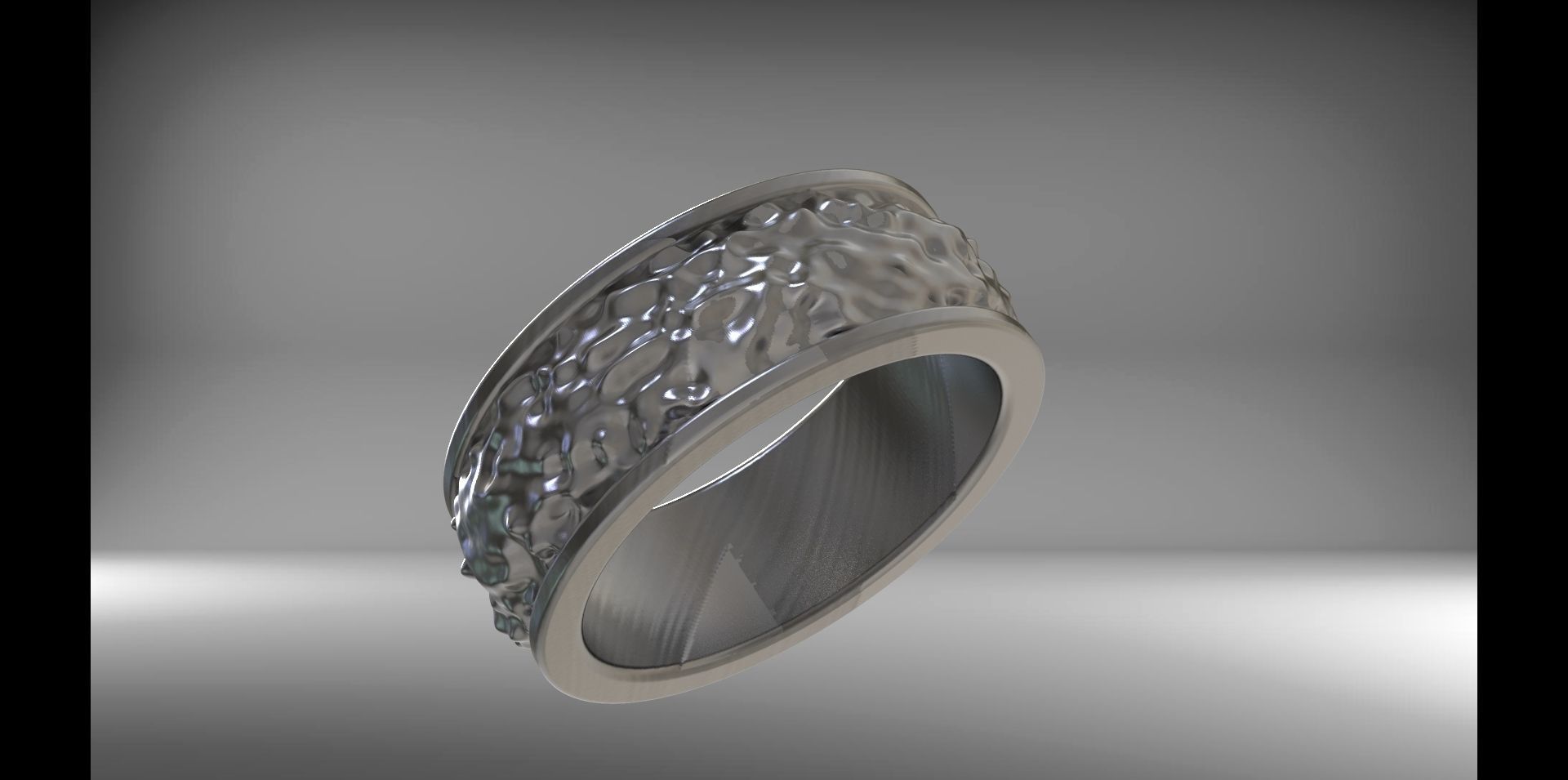 Mens Textured Ring 3D model_1