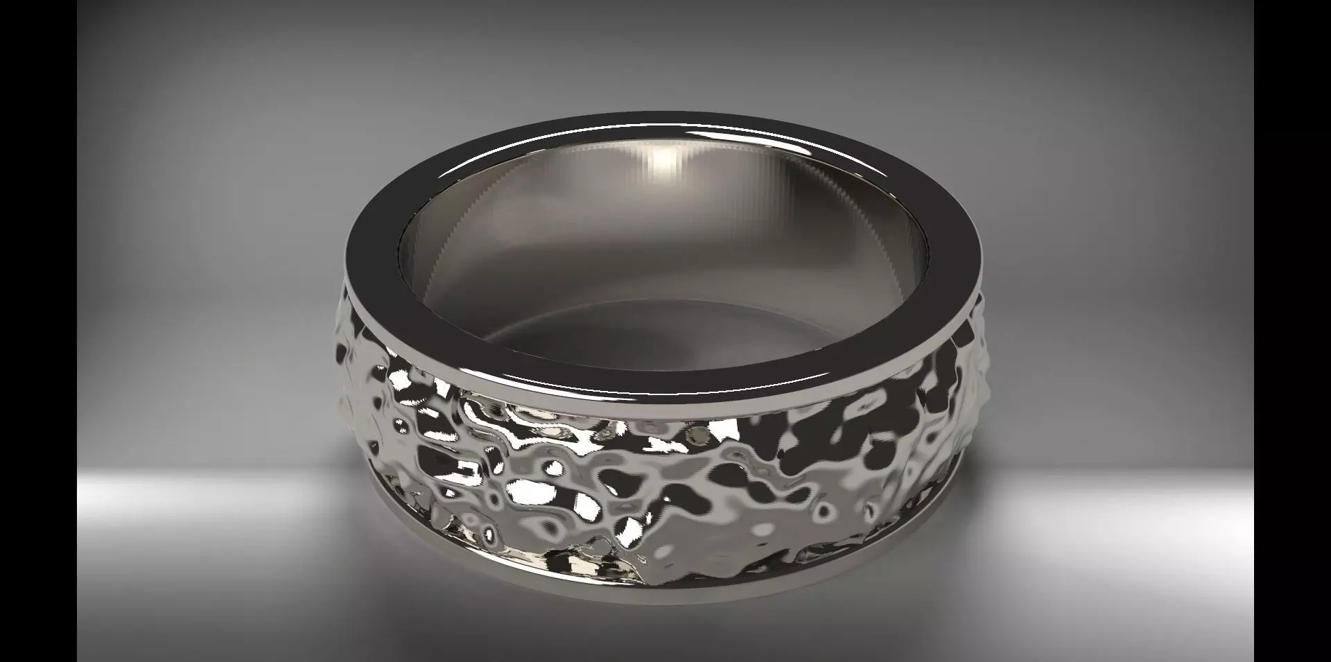 Mens Textured Ring 3D model_0