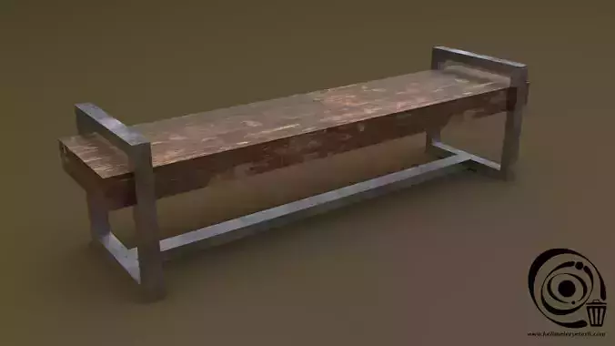Bench 16 Low-poly 3D model