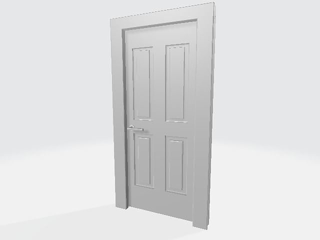 Simple Door open and closed Free 3D model