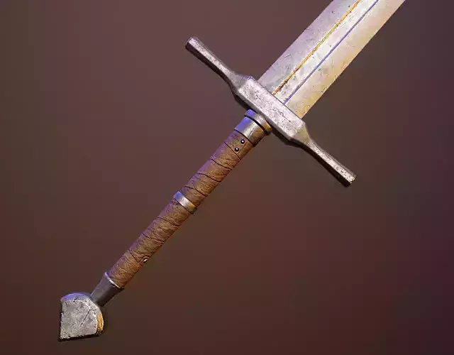 Medieval double-handed swords pack Low-poly 3D model