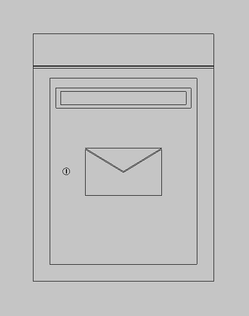 Blue Mailbox Low-poly 3D model_4