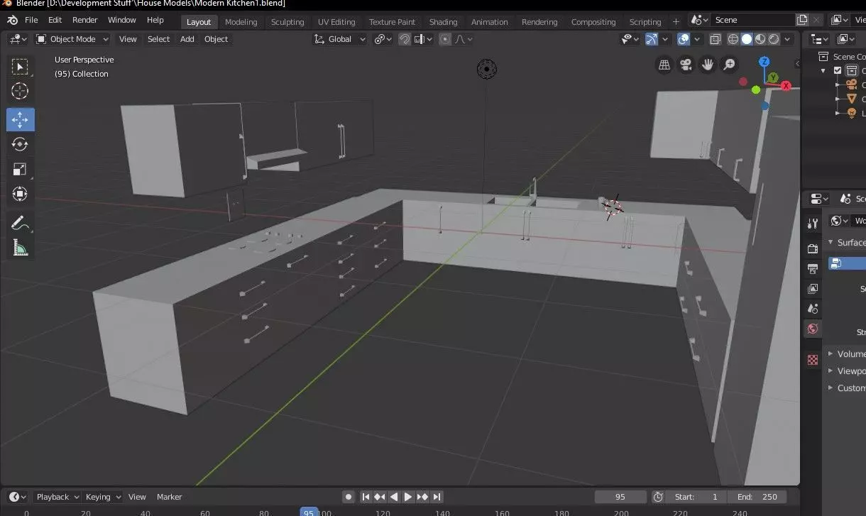kitchen unit 3D model_0
