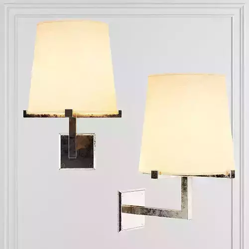 RH PAUILLAC GRAND SCONCE Fabric shade and Nickel