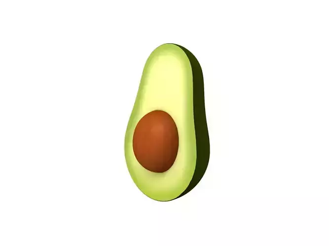 Avocado Low-poly 3D model